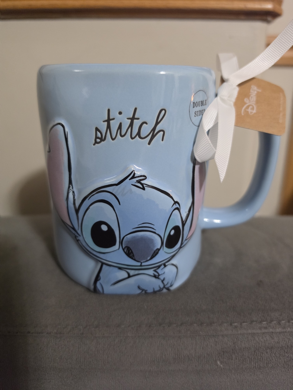 Rae Dunn X Disney Stitch Ohana Blue Mug